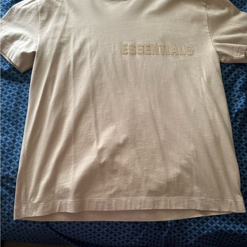 Essentials Cream Short Sleeve Tee